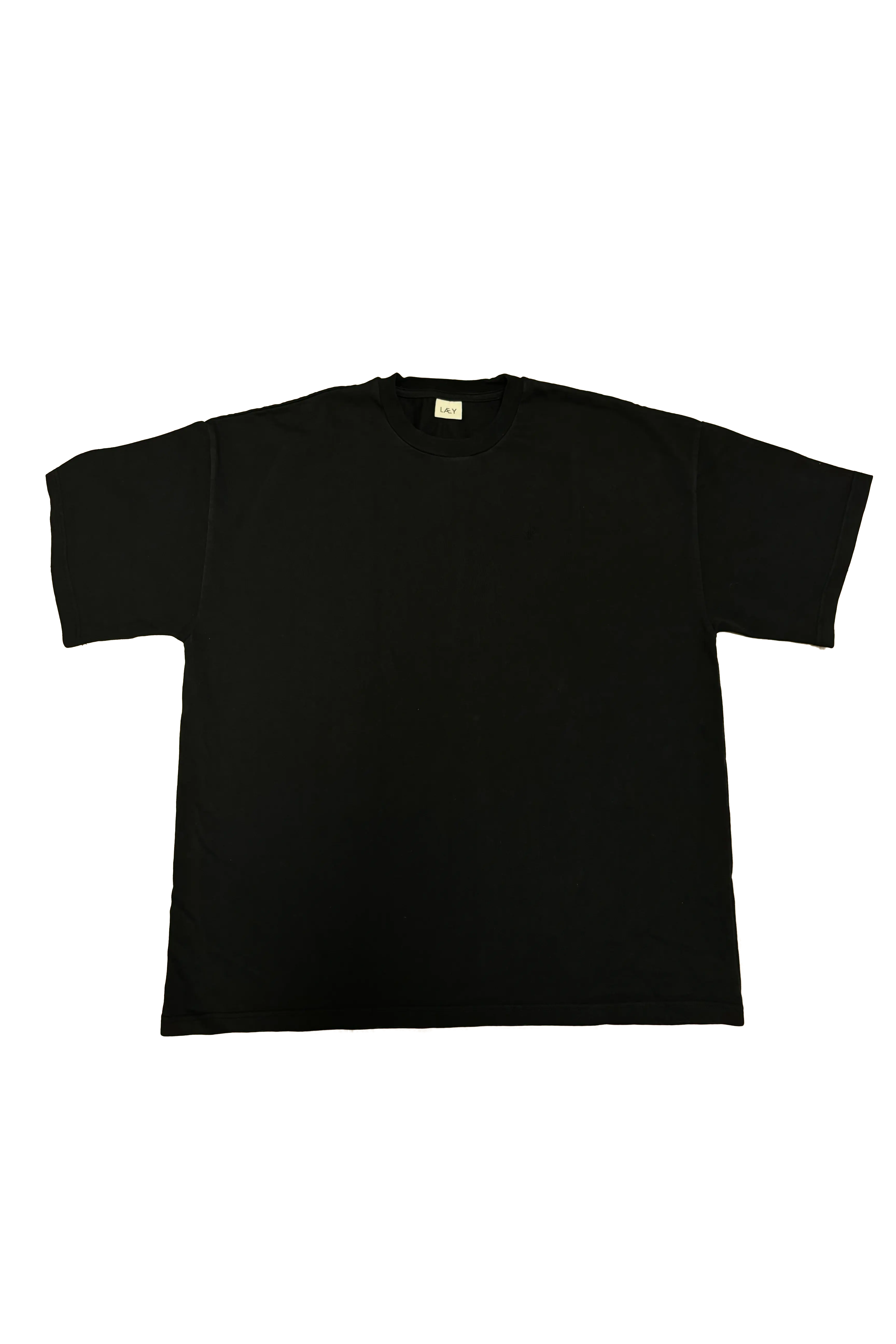 heavyweight tshirt schwarz laey front